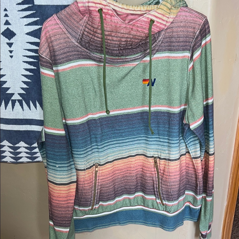 Aviator Nation ninja hoodie serape XL